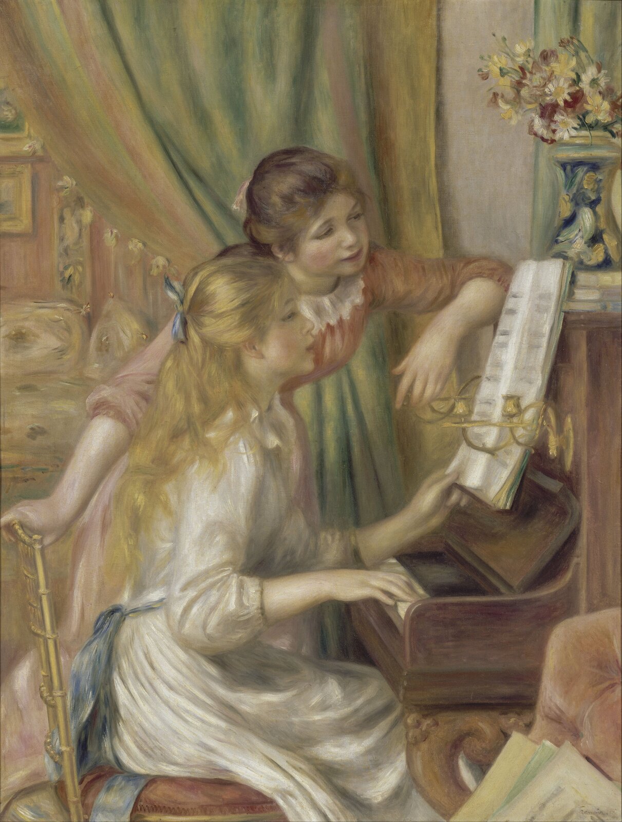 Картина Огюста Ренуара «Девушки за фортепиано», 1892 год
